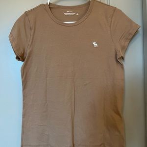 Beige Short Sleeve Top